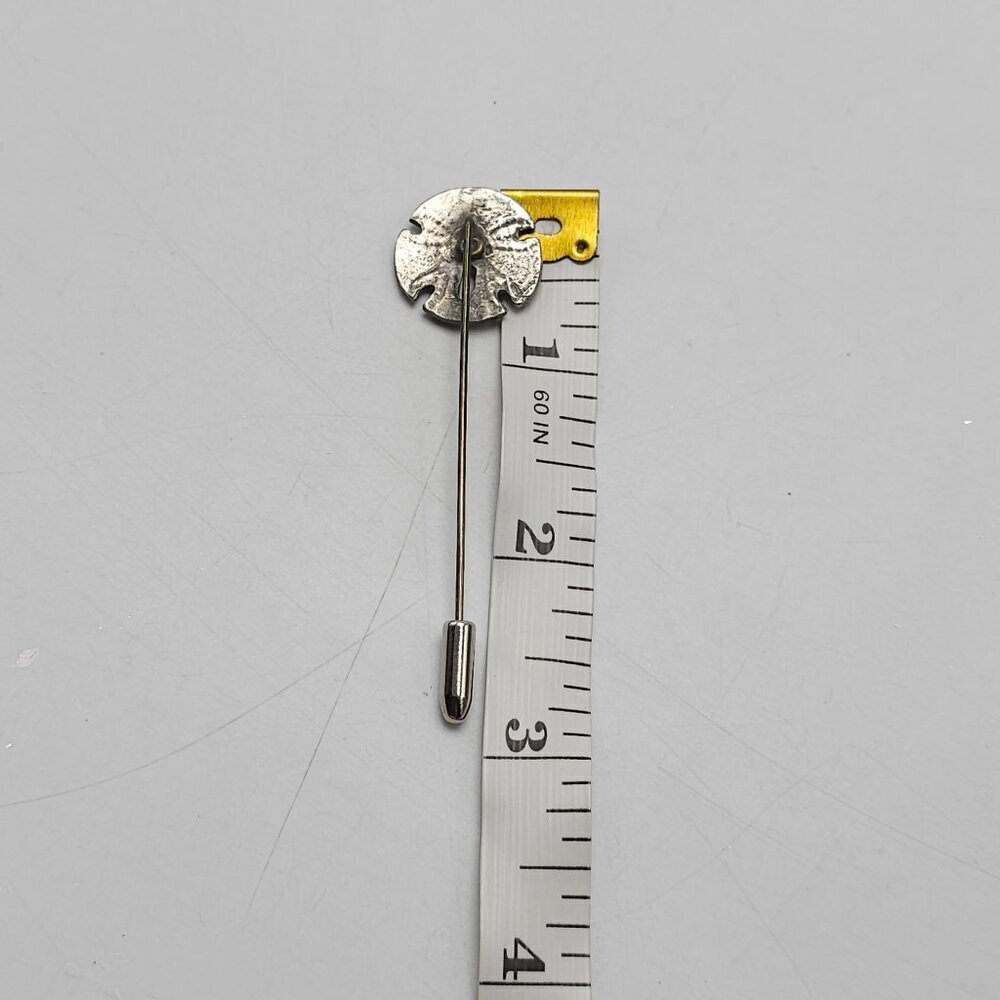Vintage Sand Dollar Silver Tone Stick Pin 3 inch - Picture 4 of 4